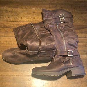 Knee high brown boots